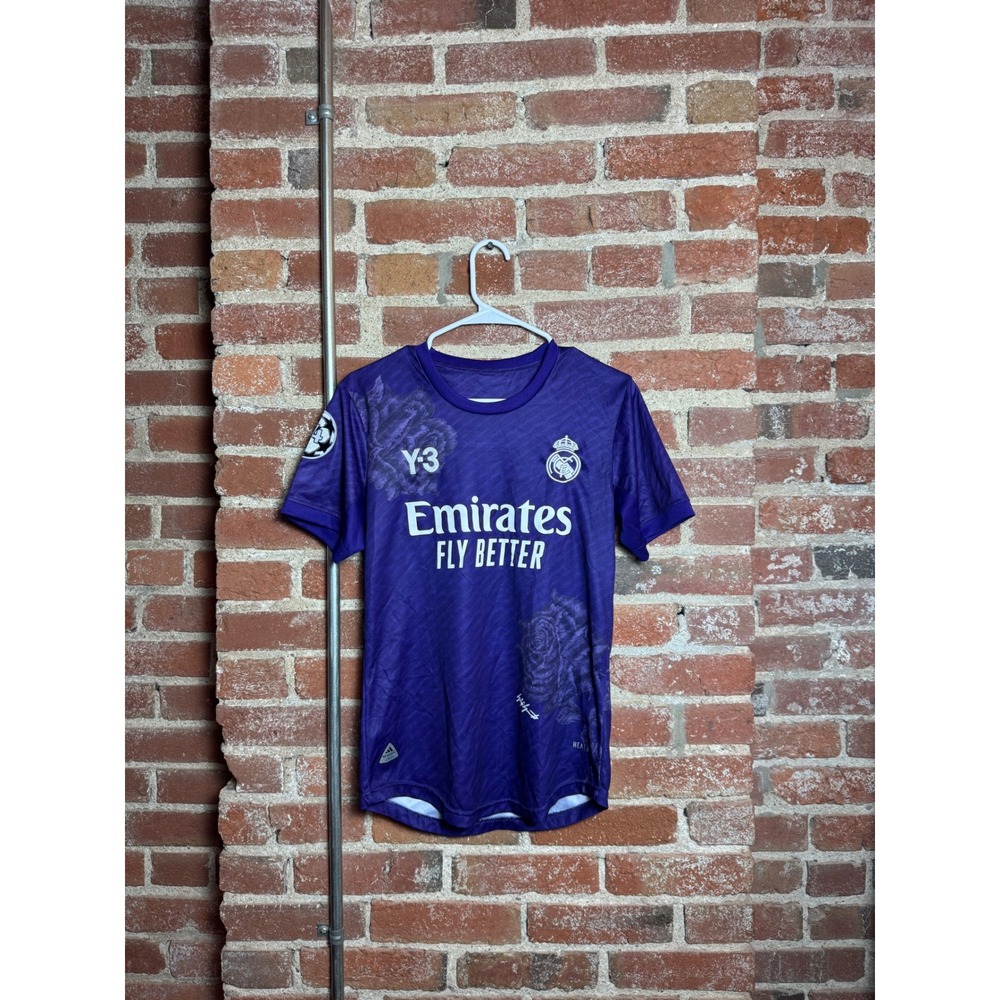 Adidas Y-3 Real Madrid Emirates Soccer Jersey Purple Rose Legend 99 Mens Small